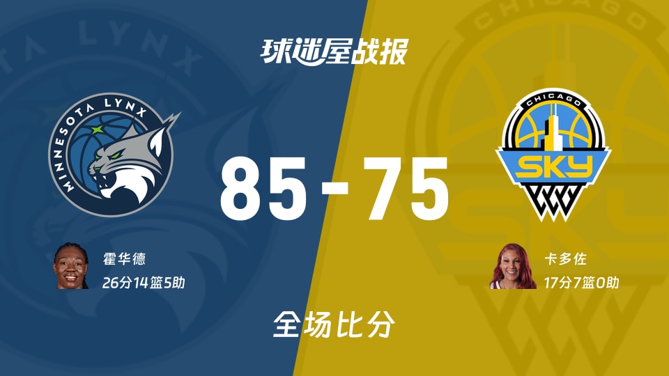 WNBA山猫vs天空战报：85-75，霍华德26+14+5
